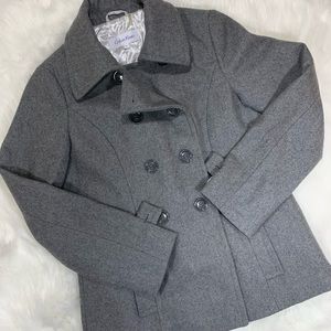 Calvin Klein Fall wool blend grey peacoat Jacket
